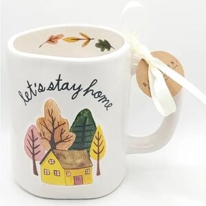 NWT Rae Dunn “Let’s Stay Home” Mug